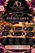 Elegant Food Labels — Editable PDF Template