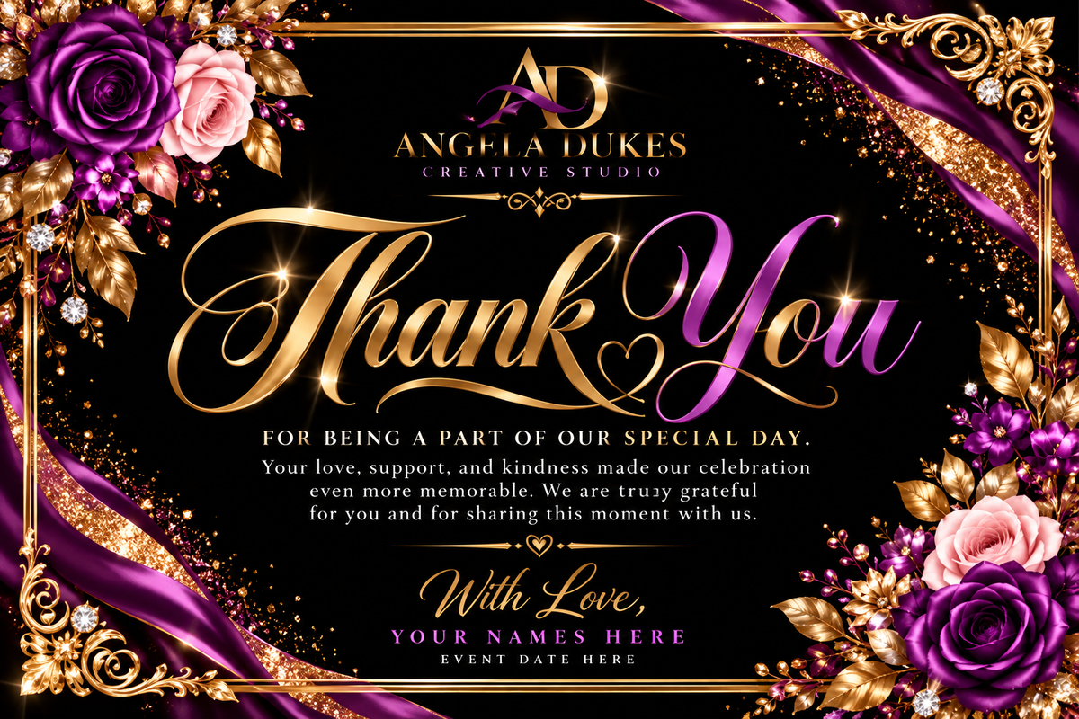 Elegant Thank-You Card — Editable PDF Template