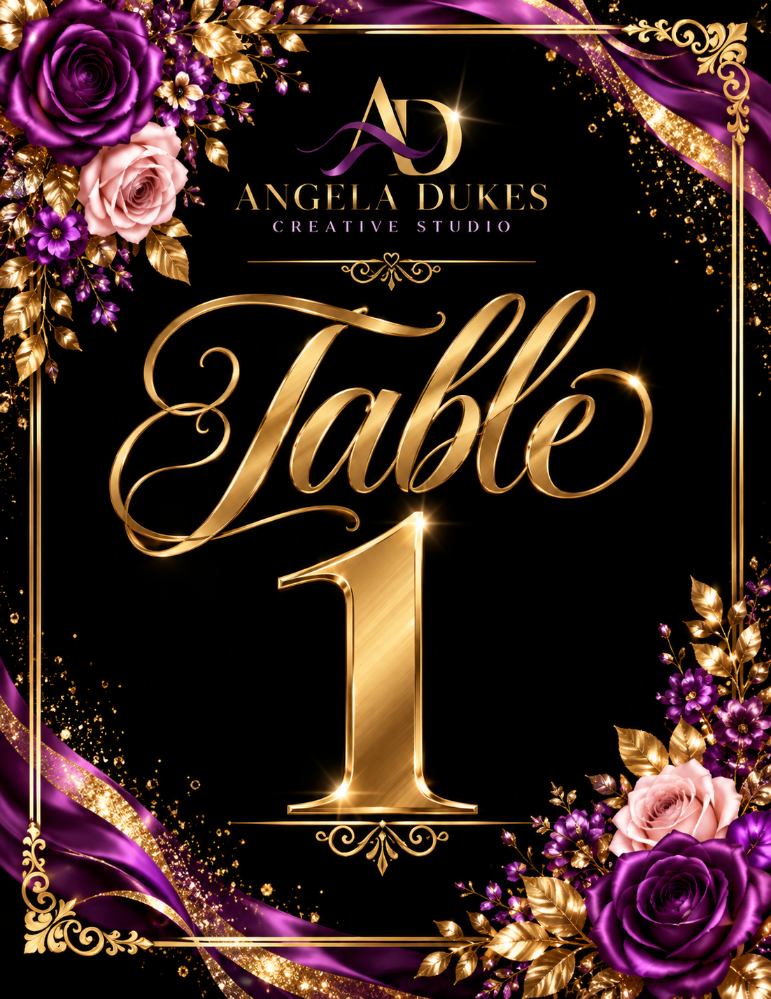 Elegant Table Numbers — Editable PDF Template